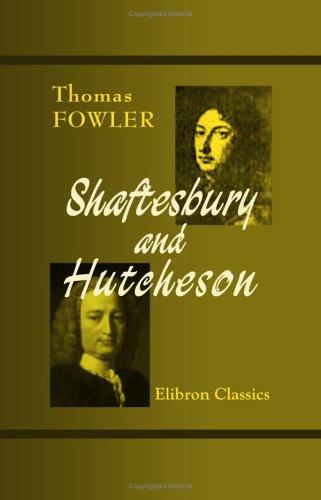 Cover for Shaftesbury and Hutcheson