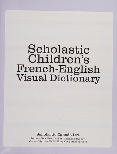 Cover for Scholastic children's French-English visual dictionary