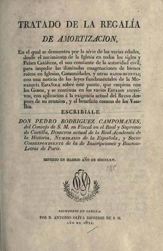 Cover for Tratado de la regalía de amortización.