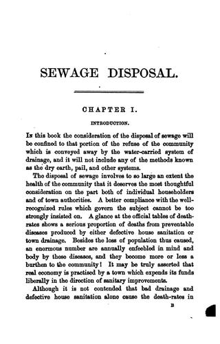 Cover for Sewage disposal
