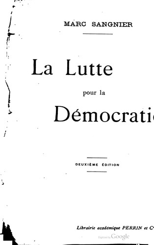 Cover for La lutte pour la démocratie.