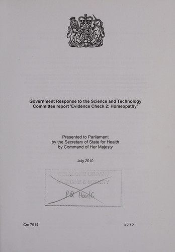 Cover for Government response to the Science and Technology Committee report