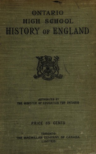 Cover for Ontario high school history of England