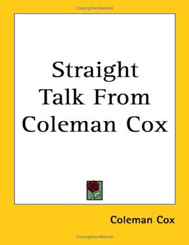 Cover for Straight Talk from Coleman Cox