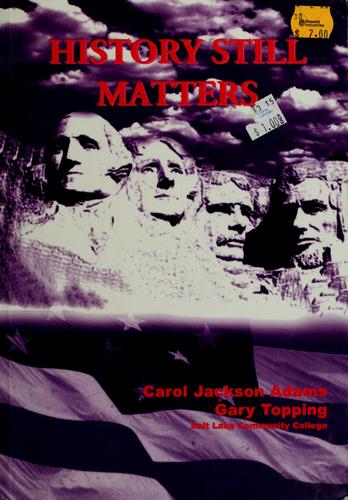 Cover for History still matters