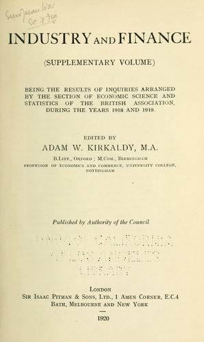 Cover for Industry and finance