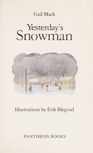Cover for Yesterday's snowman