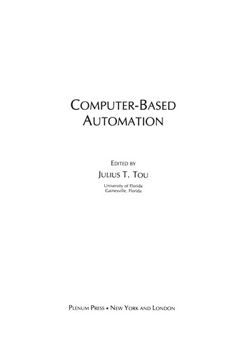 Cover for Computer-Based Automation