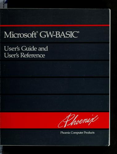 Cover for Microsoft GW-BASIC interpreter user's guide