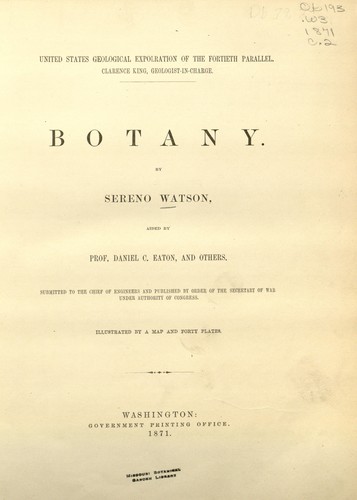 Cover for Botany