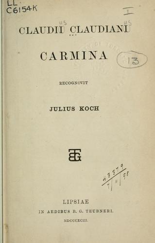 Cover for Carmina
