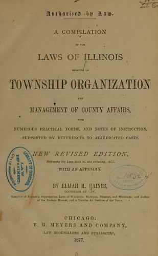 Cover for A compilation of the laws of Illinois