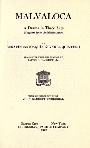 Cover for Malvaloca