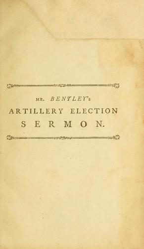 Cover for A sermon preached before the Ancient and Honourable Artillery Company in Boston, June 6, 1796