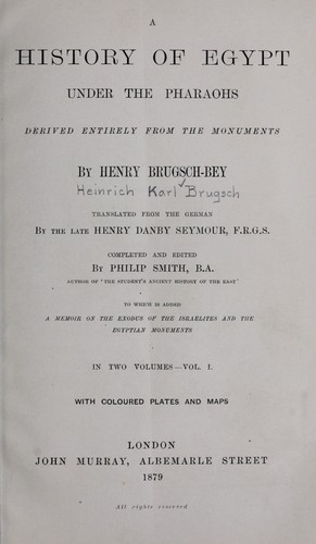 Cover for A history of Egypt under the Pharaohs