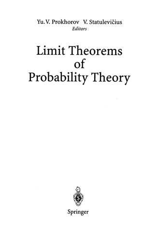 Cover for Limit Theorems of Probability Theory