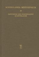 Cover for Individuum und Individualität in Mittelalter