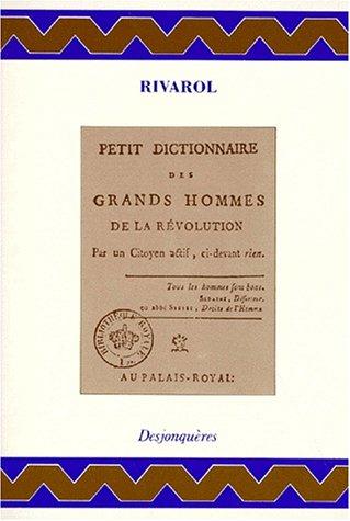 Cover for Petit dictionnaire des grands hommes de la Révolution
