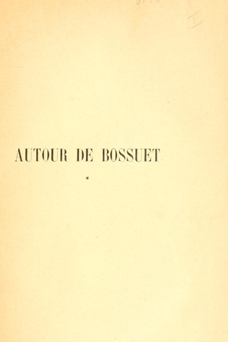 Cover for Autour de Bossuet