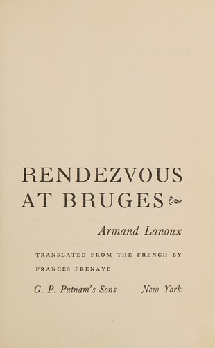 Cover for Rendezvous at Bruges.
