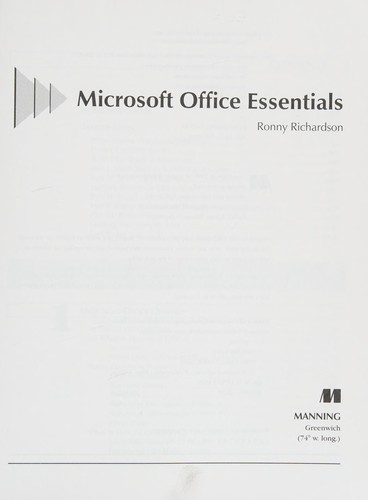 Cover for Microsoft Office essentials