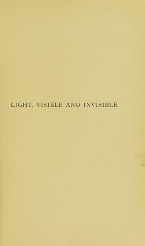 Cover for Light visible and invisible