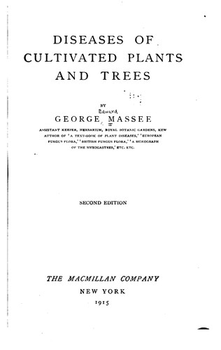 Cover for Diseases of Cultivated Plants and Trees