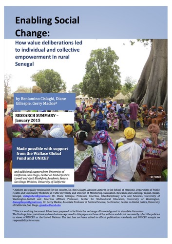 Cover for Enabling Social Change