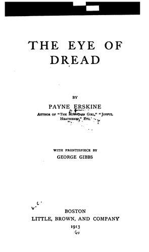 Cover for The eye of dread