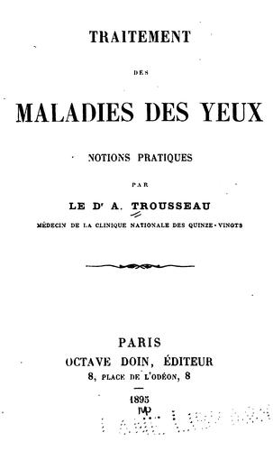 Cover for Traitement des maladies des yeux