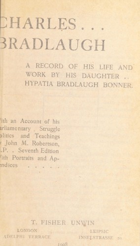 Cover for Charles Bradlaugh