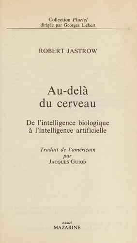 Cover for Au-delà  du cerveau