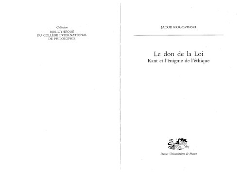 Cover for Le don de la loi