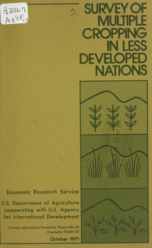 Cover for Survey of multiple cropping in less developed nations