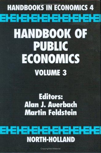 Cover for Handbook of Public Economics Volume 3 (Handbooks in Economics)