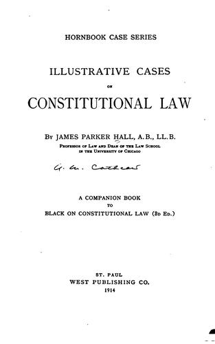 Cover for Illustrative Cases on Constitutional Law