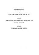 Cover for Proceedings of the 22nd Symposium on Archaeometry