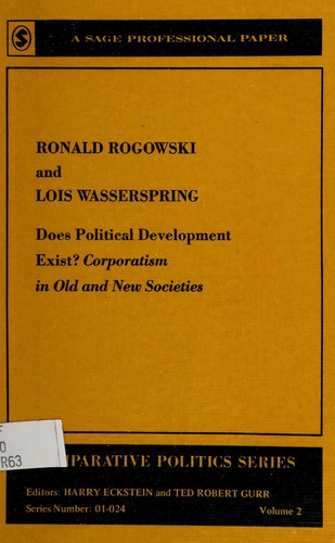 Cover for Does political development exist?