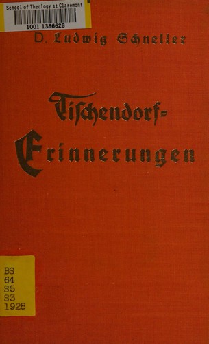 Cover for Tischendorf-Erinnerungen
