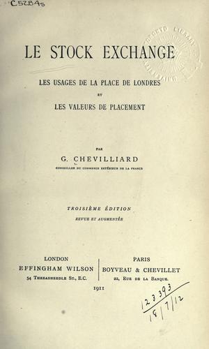 Cover for Stock Exchange