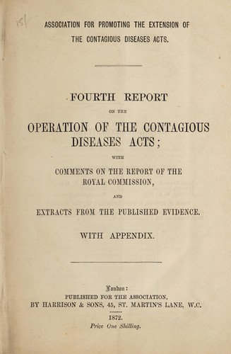 Cover for Fourth report on the operation of the Contagious Diseases Acts
