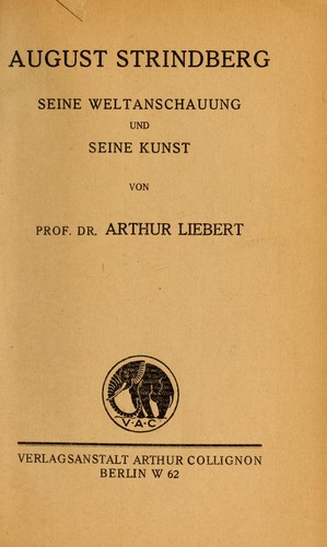 Cover for August Strindberg