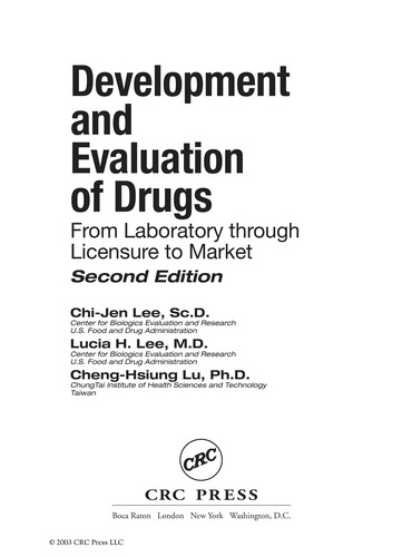 Cover for Development and evaluation of drugs