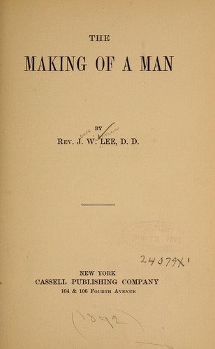 Cover for The making of a man
