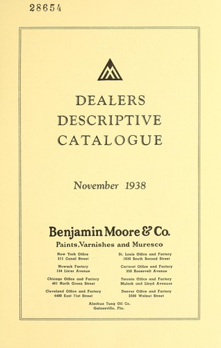 Cover for Dealers descriptive catalog: paints, varnishes, muresco