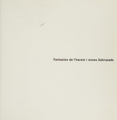 Cover for Fantasies de l'harem i noves Xahrazads
