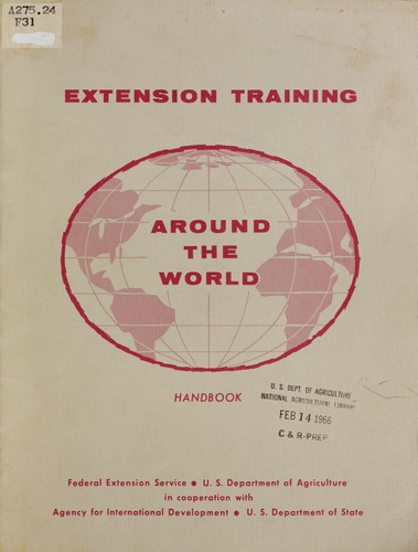 Cover for Extension training around the world