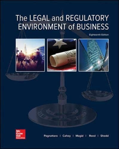 Cover for The Legal and Regulatory Environment of Business
