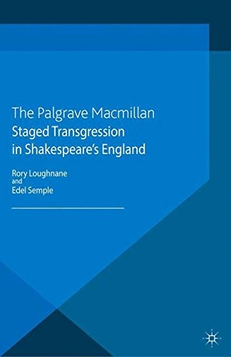Cover for Staged Transgression in Shakespeare's England