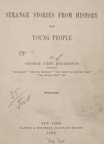 Cover for Strange stories from history for young people